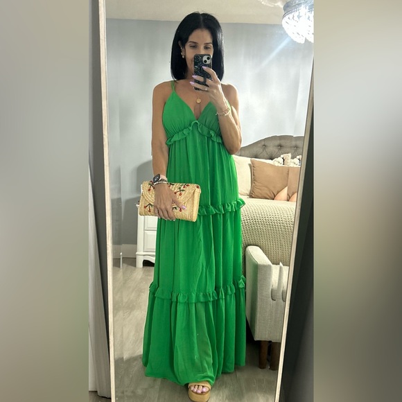 Flying Tomato Vibrant Green Strappy Maxi Dress - Picture 2 of 10